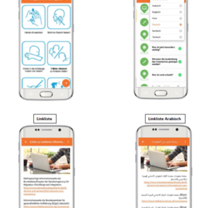 Einblicke in die App "Wir gegen Corona"