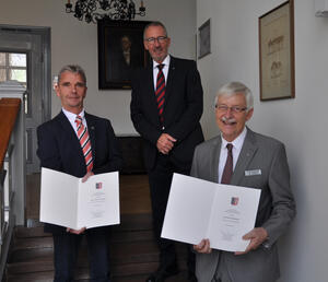 Thomas Johannsen, Landrat Dr. Wolfgang Buschmann und Ulrich Brüggemeier