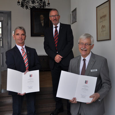 Thomas Johannsen, Landrat Dr. Wolfgang Buschmann und Ulrich Brüggemeier