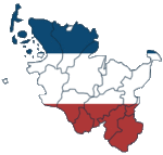 Umriss von Schleswig-Holstein