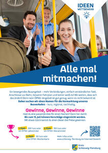 Plakat zum Ideenwettbewerb für den neuen Busverkehr