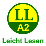 Logo "Leicht Lesen" Sprachniveau A2