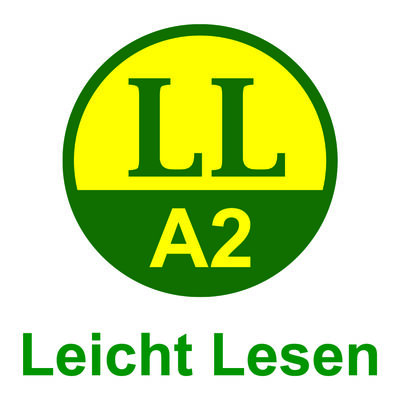 Logo "Leicht Lesen" Sprachniveau A2