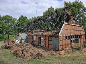 Brandschäden an der Marxenscheune