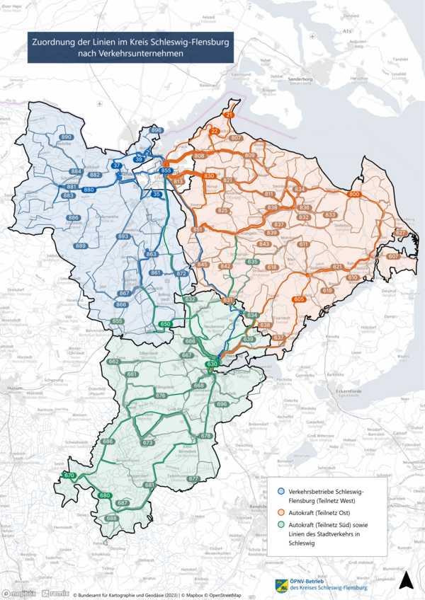 Linien nach Verkehrsunternehmen