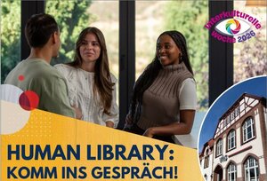 Zwei Frauen und 1 Mann sind im Gespr&auml;ch